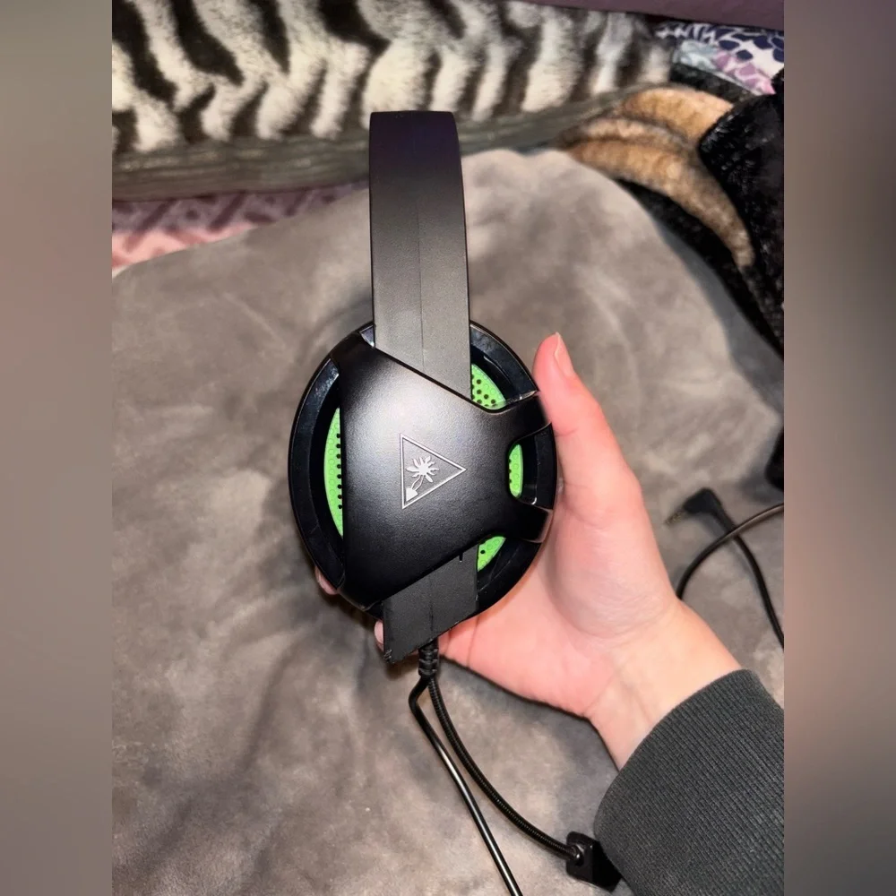 Turtle Beach Reacon PlayStation Black and Green Wired Chat Gaming Headset
